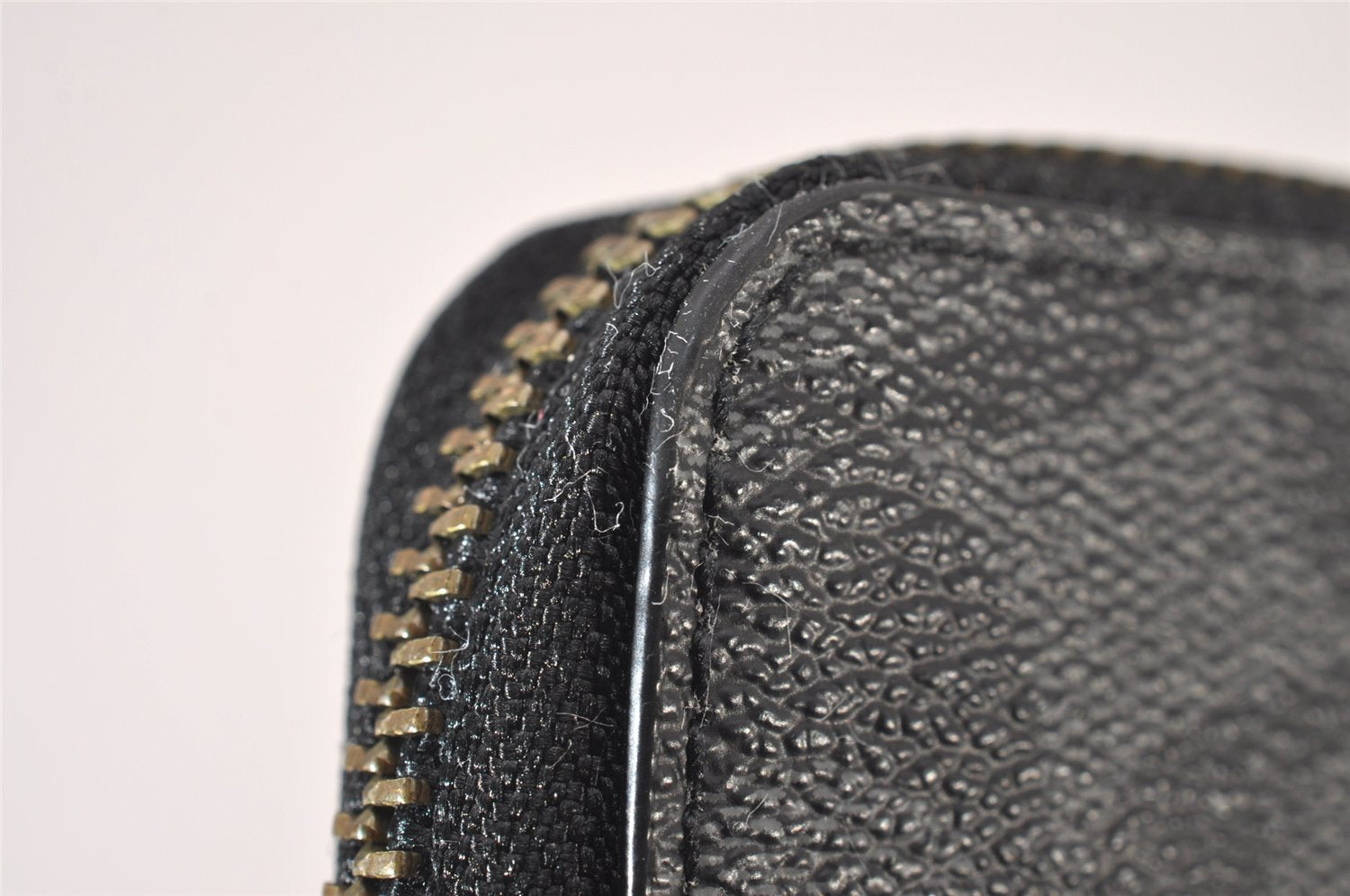 Authentic COACH Vintage Signature Long Wallet Purse PVC Leather Black 9601I