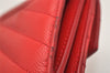 Auth SAINT LAURENT Monogram BOW02 Trifold Wallet Leather 403943 Red Box 9602J