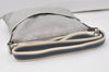 Authentic GUCCI Sherry Line Shoulder Bag GG Canvas Leather 145857 Silver 9603I