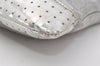 Authentic GUCCI Sherry Line Shoulder Bag GG Canvas Leather 145857 Silver 9603I