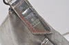 Authentic GUCCI Sherry Line Shoulder Bag GG Canvas Leather 145857 Silver 9603I