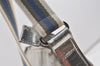 Authentic GUCCI Sherry Line Shoulder Bag GG Canvas Leather 145857 Silver 9603I