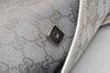 Authentic GUCCI Sherry Line Shoulder Bag GG Canvas Leather 145857 Silver 9603I