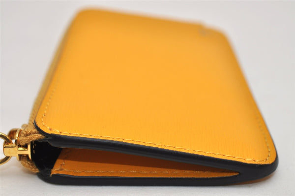 Authentic TOM FORD Vintage Leather Coin Purse Wallet Yellow Box 9603J