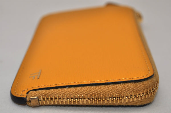 Authentic TOM FORD Vintage Leather Coin Purse Wallet Yellow Box 9603J