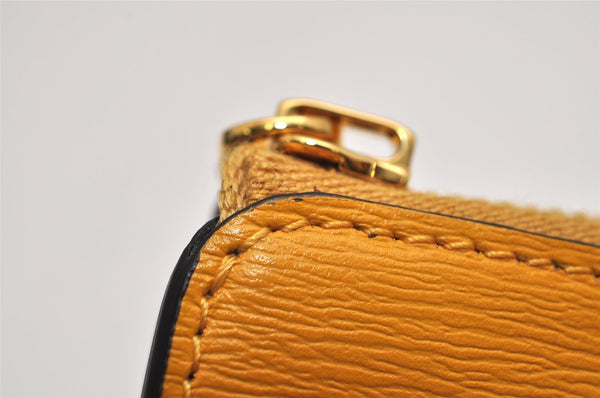 Authentic TOM FORD Vintage Leather Coin Purse Wallet Yellow Box 9603J