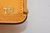 Authentic TOM FORD Vintage Leather Coin Purse Wallet Yellow Box 9603J