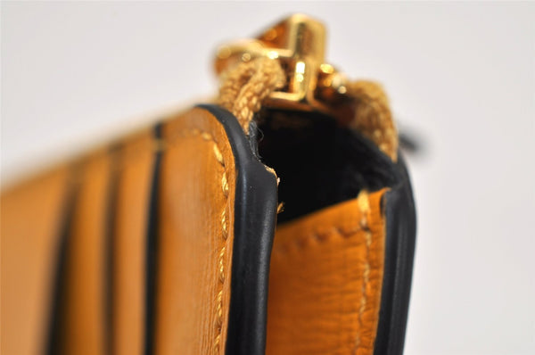 Authentic TOM FORD Vintage Leather Coin Purse Wallet Yellow Box 9603J