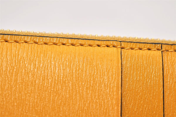 Authentic TOM FORD Vintage Leather Coin Purse Wallet Yellow Box 9603J
