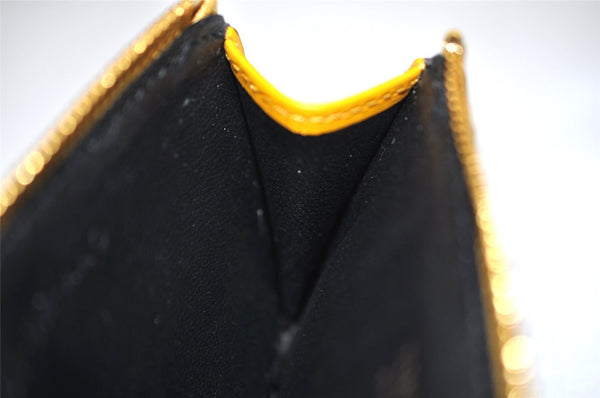 Authentic TOM FORD Vintage Leather Coin Purse Wallet Yellow Box 9603J