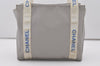 Authentic CHANEL Sports Line CC Logo Shoulder Tote Bag Purse Nylon Gray  9604I