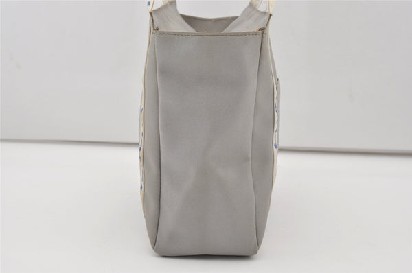 Authentic CHANEL Sports Line CC Logo Shoulder Tote Bag Purse Nylon Gray  9604I