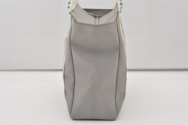 Authentic CHANEL Sports Line CC Logo Shoulder Tote Bag Purse Nylon Gray  9604I
