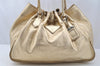 Authentic PRADA Vintage Tassel Leather Nappa Shoulder Tote Bag Gold 9605I