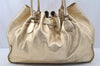 Authentic PRADA Vintage Tassel Leather Nappa Shoulder Tote Bag Gold 9605I
