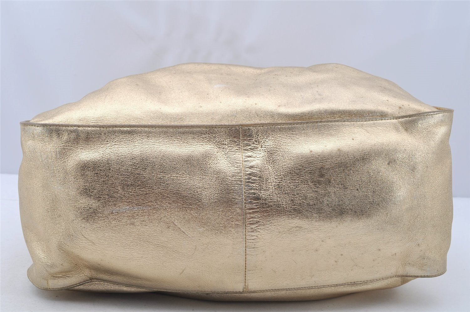 Authentic PRADA Vintage Tassel Leather Nappa Shoulder Tote Bag Gold 9605I