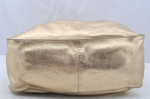 Authentic PRADA Vintage Tassel Leather Nappa Shoulder Tote Bag Gold 9605I