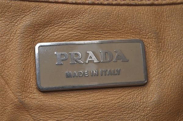 Authentic PRADA Vintage Tassel Leather Nappa Shoulder Tote Bag Gold 9605I