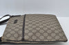 Authentic GUCCI Shoulder Cross Body Bag Purse GG PVC Leather 141626 Brown 9606I