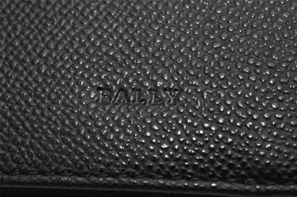 Authentic BALLY Vintage Business Card Case Holder Leather Black Box 9606J