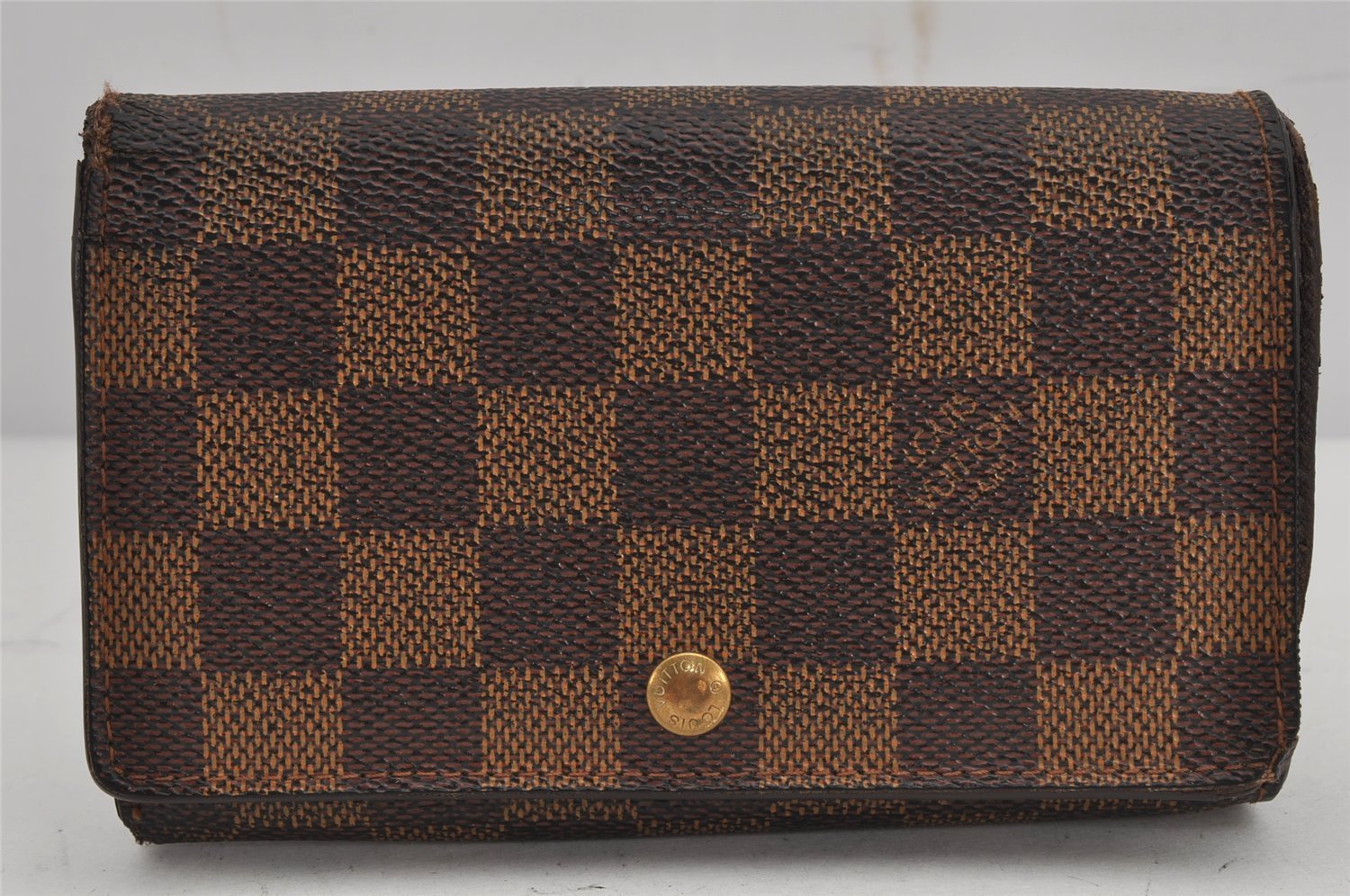 Authentic Louis Vuitton Damier Porte Monnaie Billets Tresor N61730 Wallet 9607J