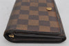 Authentic Louis Vuitton Damier Porte Monnaie Billets Tresor N61730 Wallet 9607J