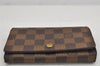 Authentic Louis Vuitton Damier Porte Monnaie Billets Tresor N61730 Wallet 9607J