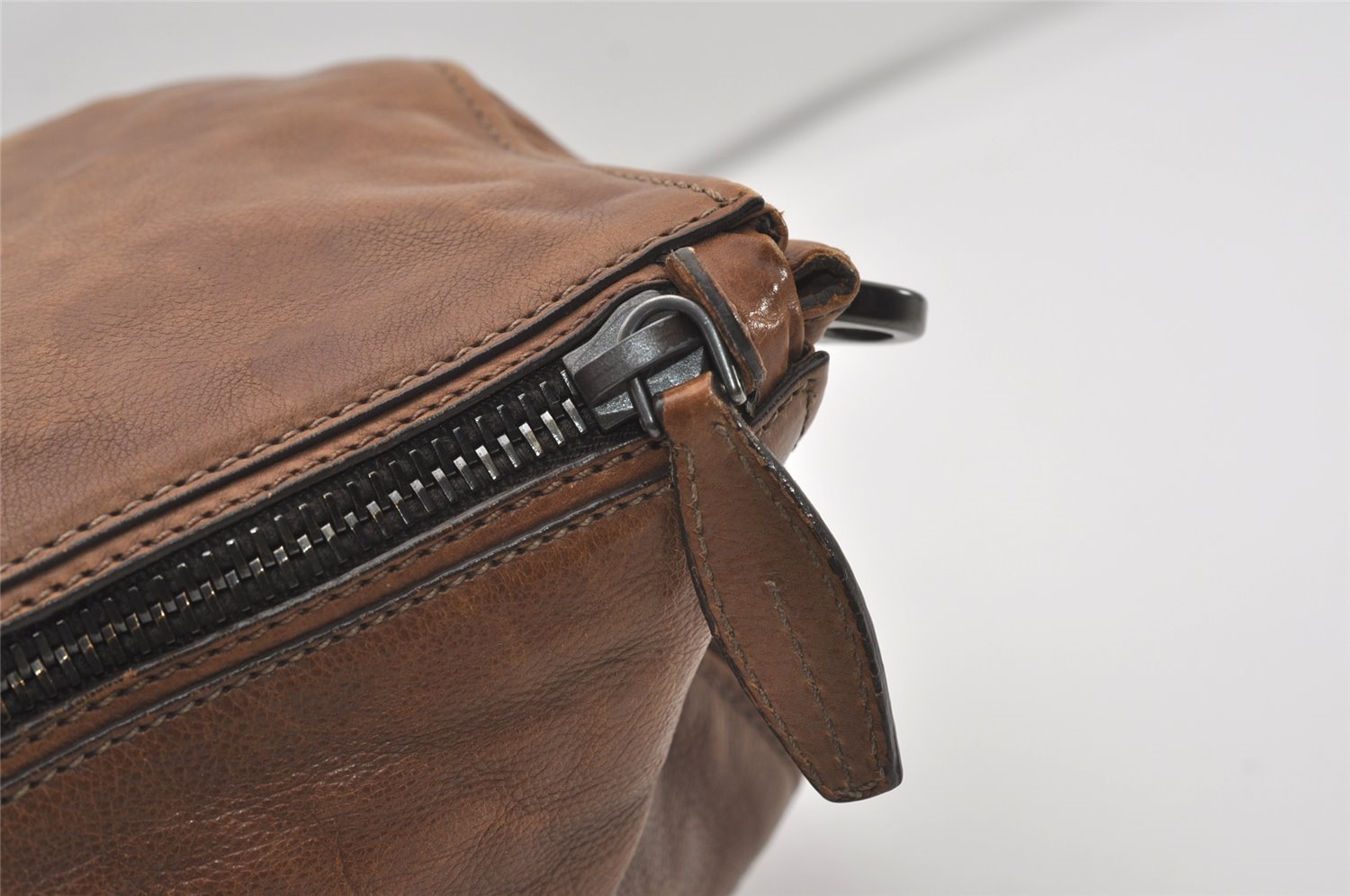 Authentic PRADA Vintage Leather Nappa 2Way Hand Boston Bag Brown 9608I