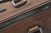 Authentic PRADA Vintage Leather Nappa 2Way Hand Boston Bag Brown 9608I