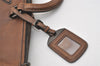 Authentic PRADA Vintage Leather Nappa 2Way Hand Boston Bag Brown 9608I
