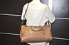 Authentic PRADA Vintage Leather Nappa 2Way Hand Boston Bag Brown 9608I