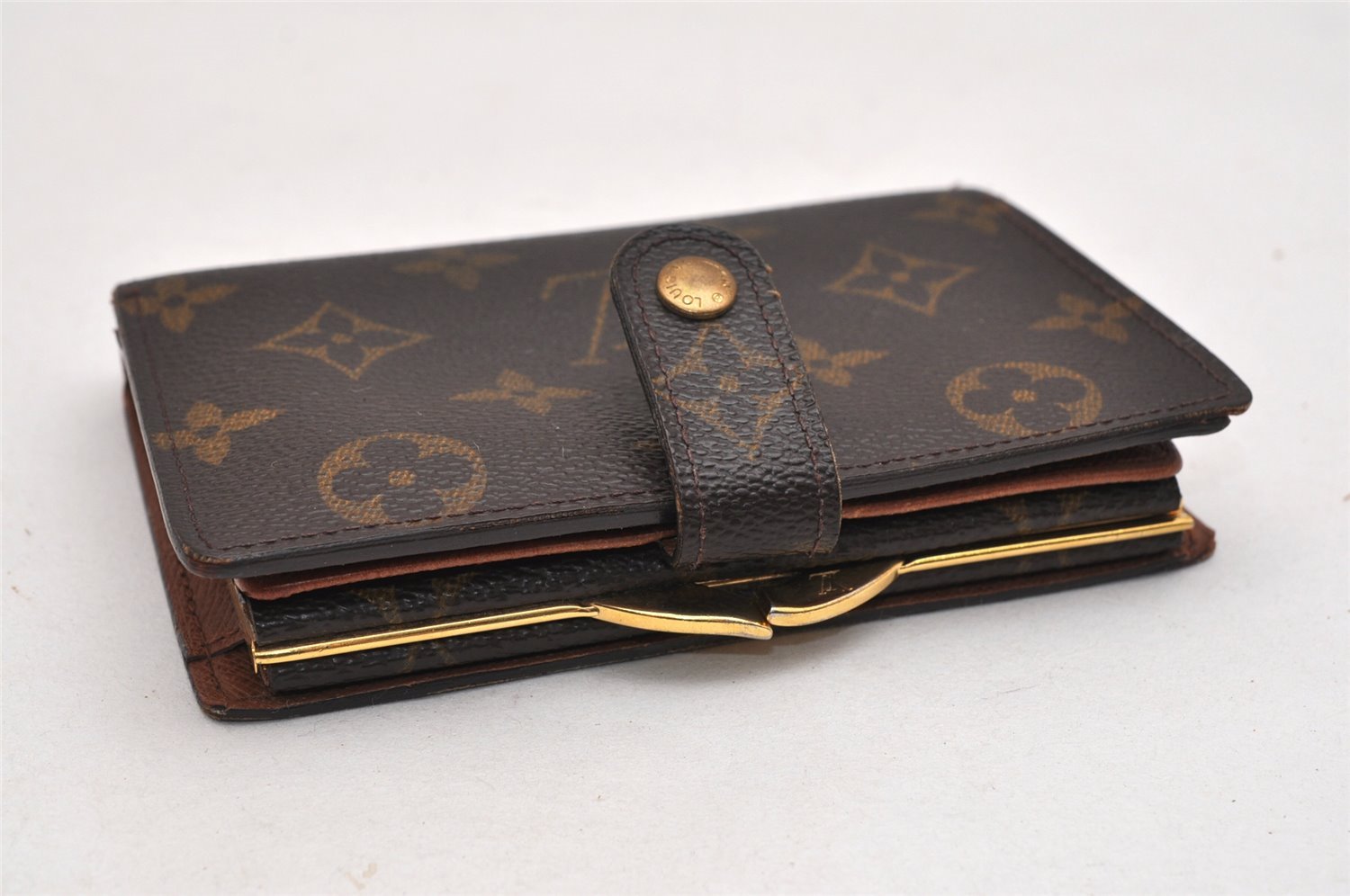 Auth Louis Vuitton Monogram Porte Monnaie Billets Viennois Wallet Junk 9608J