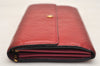 Authentic Louis Vuitton Vernis Portefeuille Sarah Wallet M93633 Red Pink 9609J