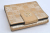 Authentic CHANEL Icon Line Carf Skin CC Logo Biford Wallet Purse Gold 9610J