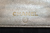 Authentic CHANEL Icon Line Carf Skin CC Logo Biford Wallet Purse Gold 9610J