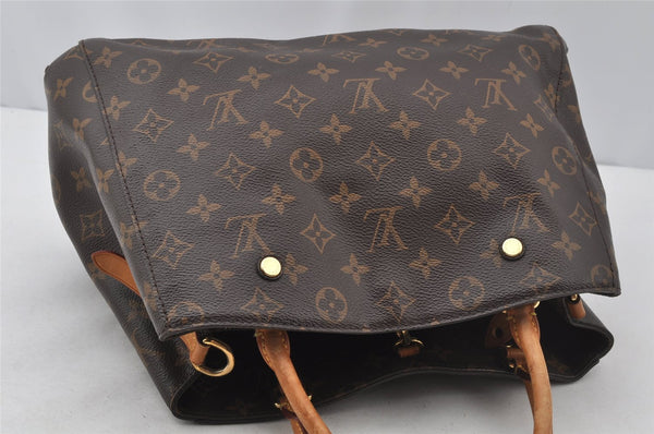 Authentic Louis Vuitton Monogram Montaigne MM 2Way Hand Bag M41056 LV 9612I