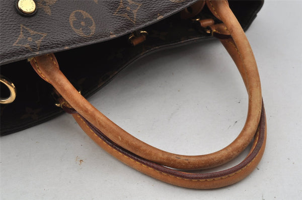 Authentic Louis Vuitton Monogram Montaigne MM 2Way Hand Bag M41056 LV 9612I