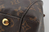 Authentic Louis Vuitton Monogram Montaigne MM 2Way Hand Bag M41056 LV 9612I