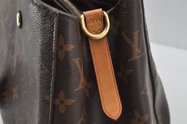 Authentic Louis Vuitton Monogram Montaigne MM 2Way Hand Bag M41056 LV 9612I