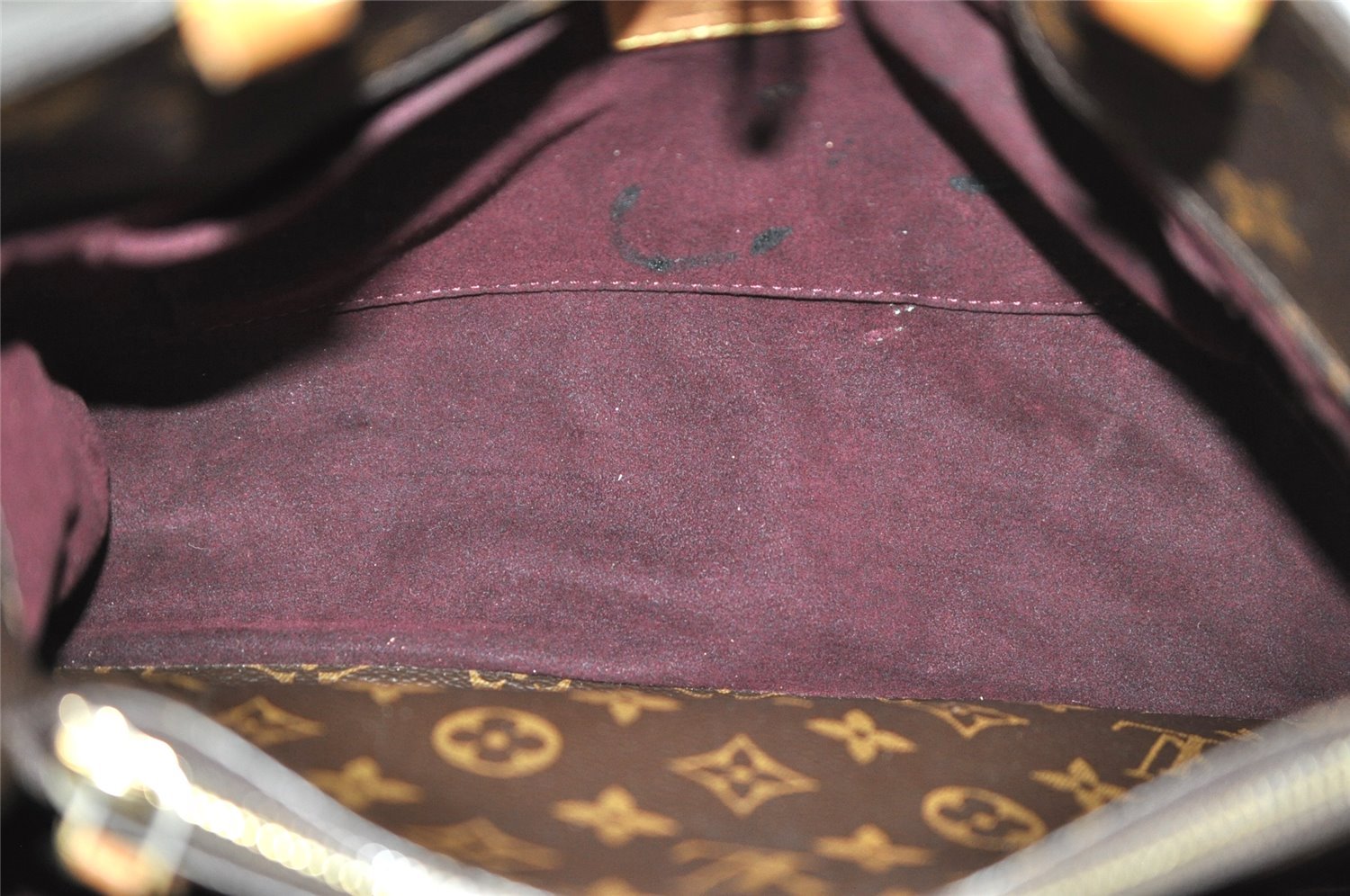 Authentic Louis Vuitton Monogram Montaigne MM 2Way Hand Bag M41056 LV 9612I