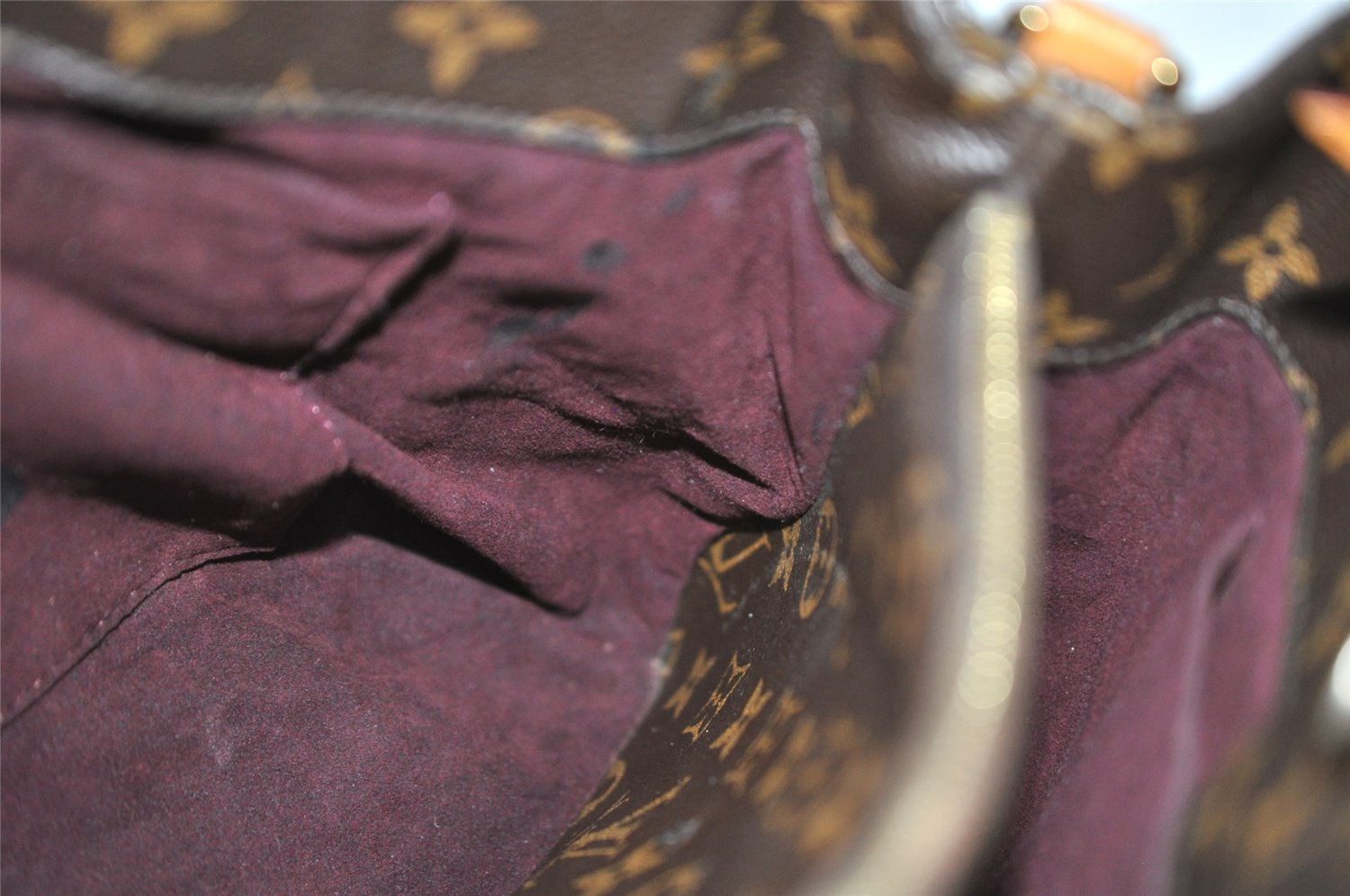 Authentic Louis Vuitton Monogram Montaigne MM 2Way Hand Bag M41056 LV 9612I