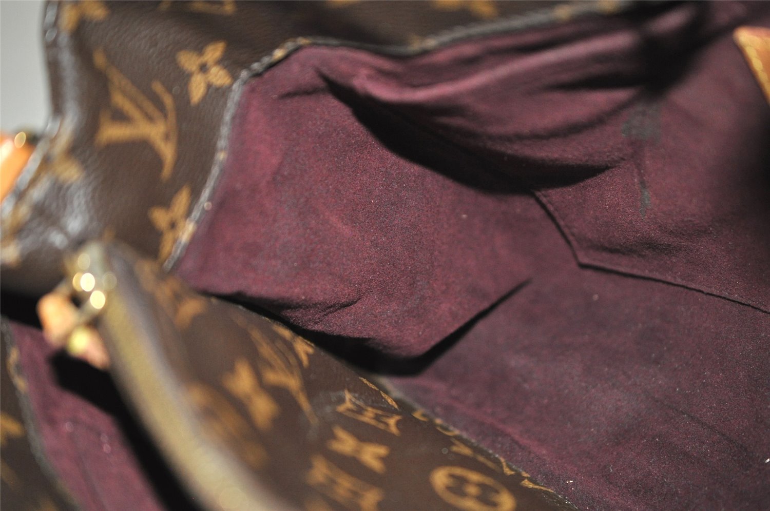 Authentic Louis Vuitton Monogram Montaigne MM 2Way Hand Bag M41056 LV 9612I