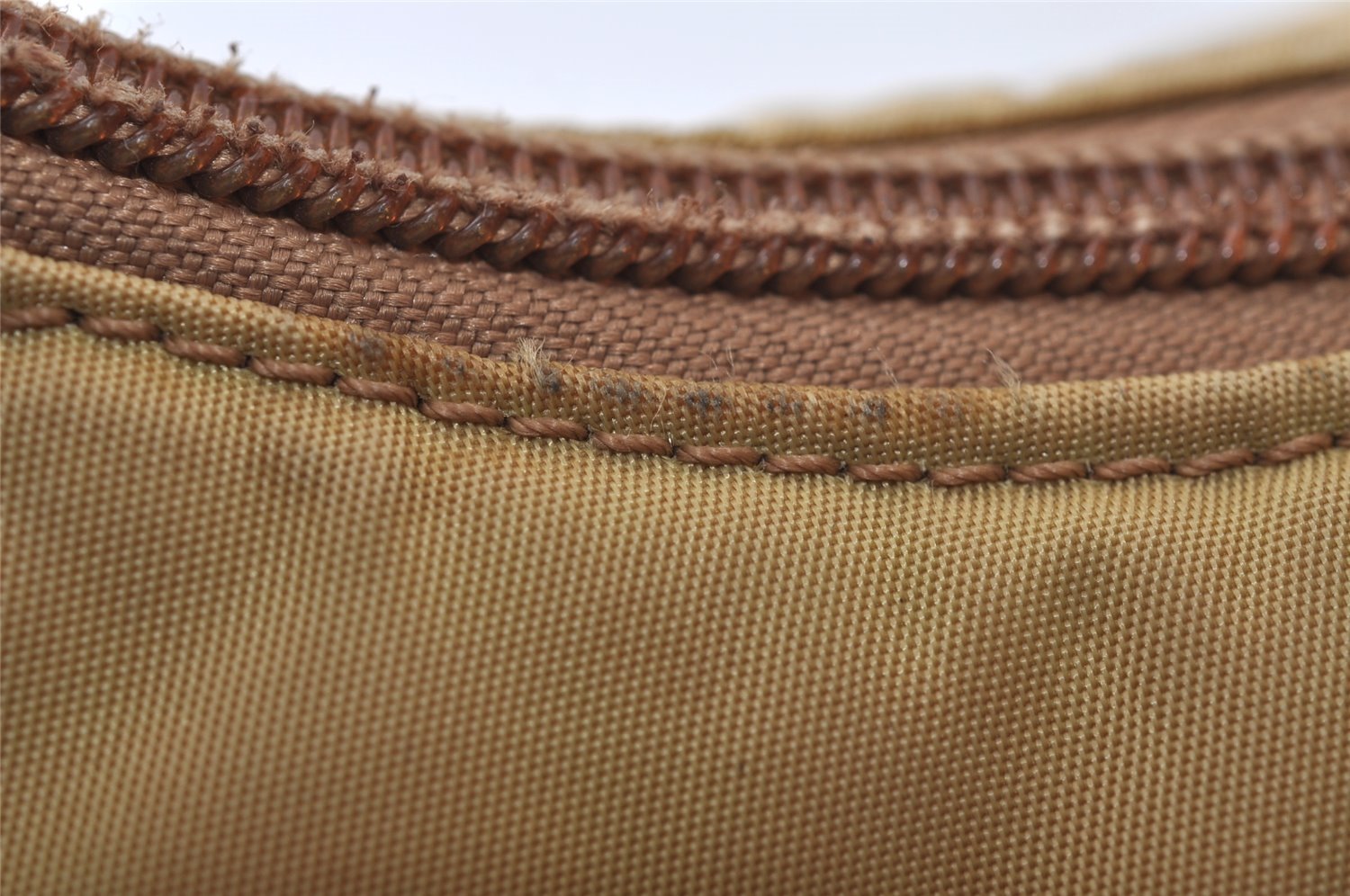 Authentic PRADA Vintage Nylon Tessuto Hand Bag Purse Beige 9613I