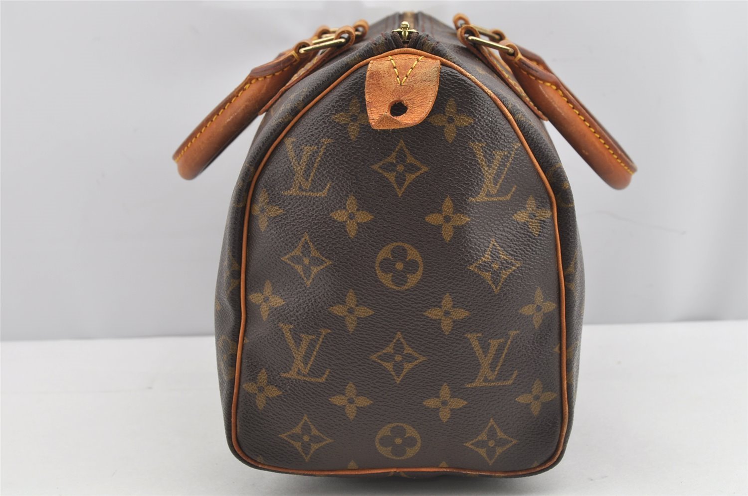 Authentic Louis Vuitton Monogram Speedy 25 Boston Hand Bag M41528 LV 9615J