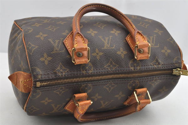 Authentic Louis Vuitton Monogram Speedy 25 Boston Hand Bag M41528 LV 9615J