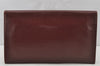 Authentic Cartier Must de Cartier Clutch Hand Bag Leather Bordeaux Red 9617I