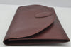 Authentic Cartier Must de Cartier Clutch Hand Bag Leather Bordeaux Red 9617I