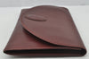 Authentic Cartier Must de Cartier Clutch Hand Bag Leather Bordeaux Red 9617I