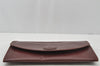 Authentic Cartier Must de Cartier Clutch Hand Bag Leather Bordeaux Red 9617I