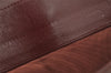 Authentic Cartier Must de Cartier Clutch Hand Bag Leather Bordeaux Red 9617I